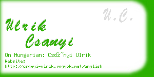 ulrik csanyi business card
